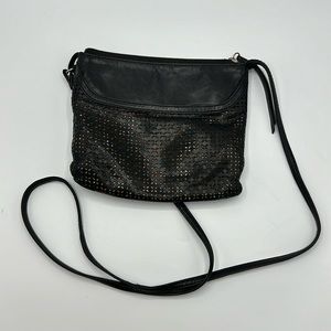 HOBO Liza Perferated Laser Cut Leather Crossbody Leather Bag